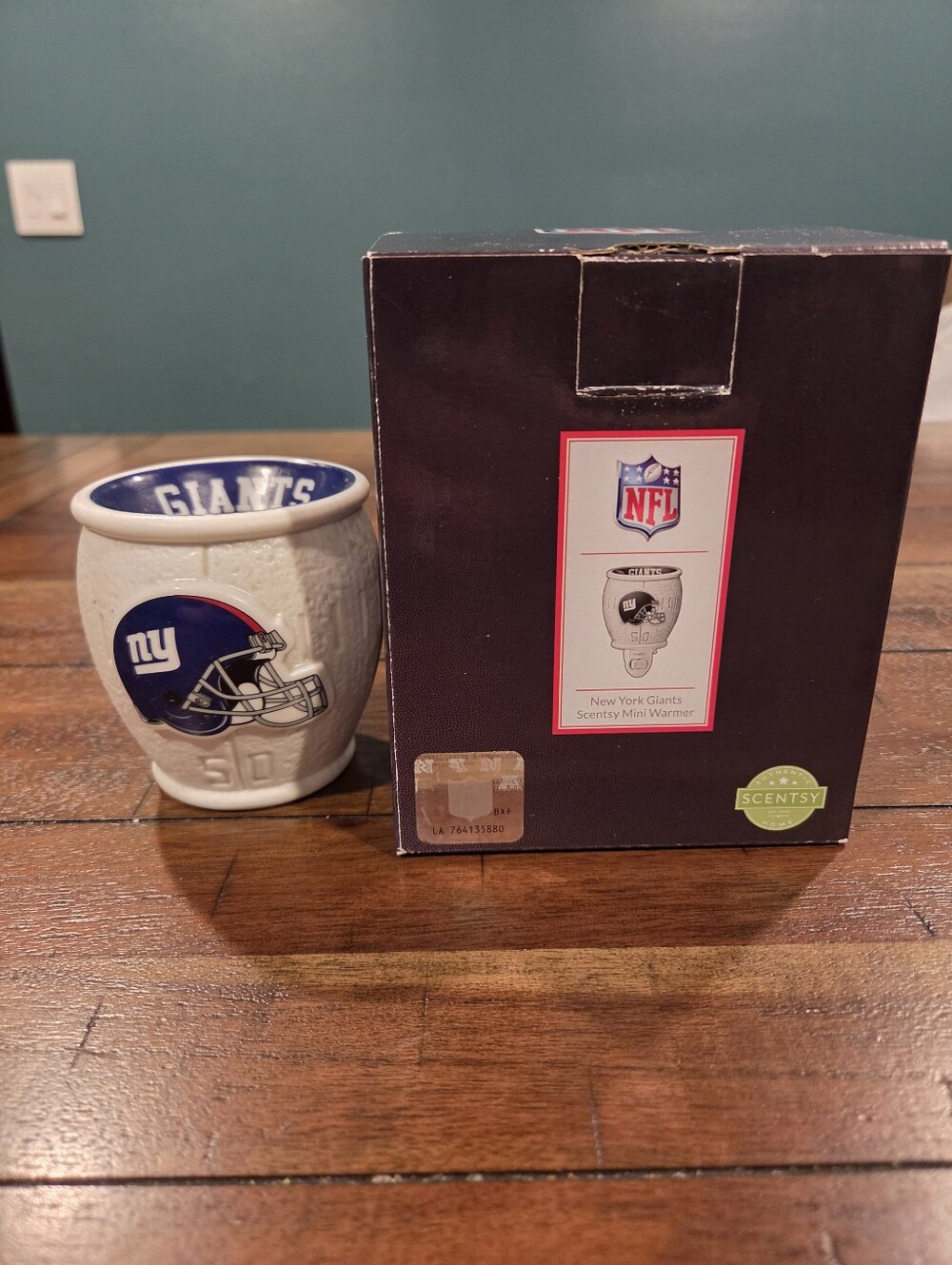 Scentsy New York Giants Ceramic Mini Warmer - White and Blue - WARMER ONLY